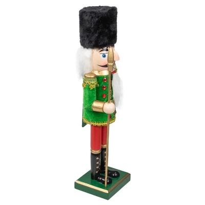Northlight 14" Green And Red Christmas Nutcracker Soldier With Spear 2 Northlight 14" Green And Red Christmas Nutcracker Soldier With Spear - Image 2