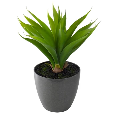 Northlight 22" Potted Green Artificial Agave Plant 4 Northlight 22" Potted Green Artificial Agave Plant - Image 4
