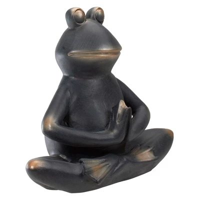 Northlight 11" Yoga Frog In Sukhasana Position Outdoor Garden Statue 2 Northlight 11" Yoga Frog In Sukhasana Position Outdoor Garden Statue - Image 2