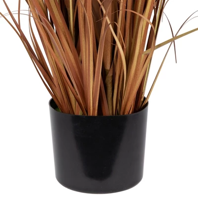 Northlight 40" Potted Brown Artificial Onion Grass Plant 4 Northlight 40" Potted Brown Artificial Onion Grass Plant - Image 4
