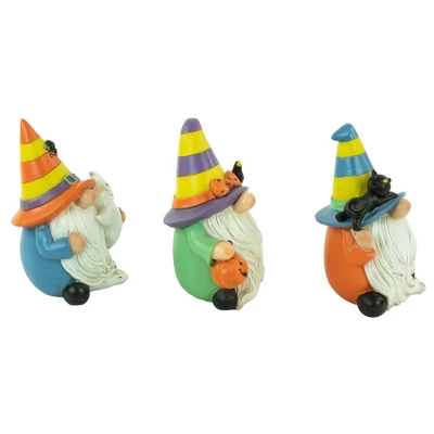 Northlight Set Of 3 Halloween Gnomes Decoration 6" 1 Northlight Set Of 3 Halloween Gnomes Decoration 6"