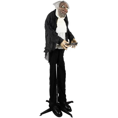 Northlight 5.5' LED Lighted Animated Butler With Sound Halloween Decoration 2 Northlight 5.5' LED Lighted Animated Butler With Sound Halloween Decoration - Image 2