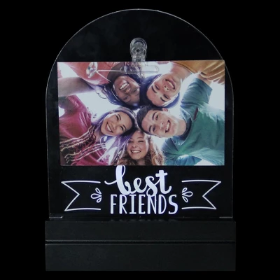 Northlight LED Lighted Best Friends Picture Frame With Clip - 4" X 6" 1 Northlight LED Lighted Best Friends Picture Frame With Clip - 4" X 6"