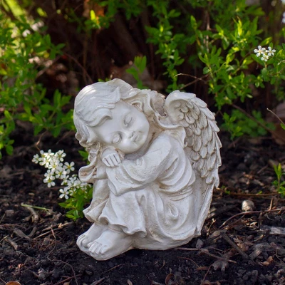 Northlight 6.5" Resting Cherub Angel Outdoor Garden Statue 1 Northlight 6.5" Resting Cherub Angel Outdoor Garden Statue