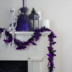Northlight Black With Purple Bats Halloween Tinsel Garland - 50 Feet, Unlit 3 Northlight Black With Purple Bats Halloween Tinsel Garland - 50 Feet, Unlit -Northlight Décor Sales GUEST 18a269a0 4e99 4b00 b5c2 f7e96057fde4