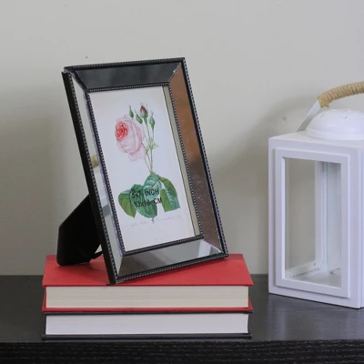 Northlight 5" X 7" Silver Studded Glass Mirror Encased Photo Picture Frame 4 Northlight 5" X 7" Silver Studded Glass Mirror Encased Photo Picture Frame - Image 4