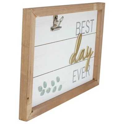 Northlight Framed "Best Day Ever" With Photo Clip Wall Art 11.75" 2 Northlight Framed "Best Day Ever" With Photo Clip Wall Art 11.75" - Image 2
