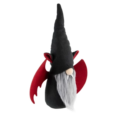 Northlight 17" Black And Red Halloween Boy Gnome With Bat Wings 2 Northlight 17" Black And Red Halloween Boy Gnome With Bat Wings - Image 2