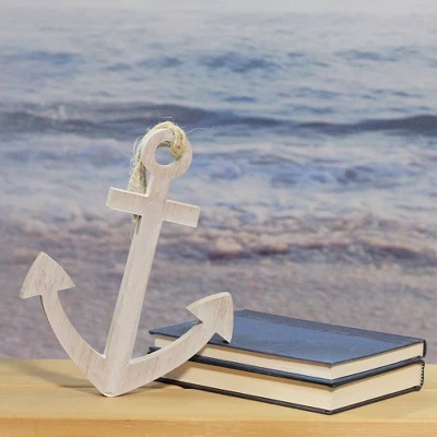 Northlight 9.75” White Cape Cod Inspired Wall Hanging Nautical Anchor 2 Northlight 9.75” White Cape Cod Inspired Wall Hanging Nautical Anchor - Image 2