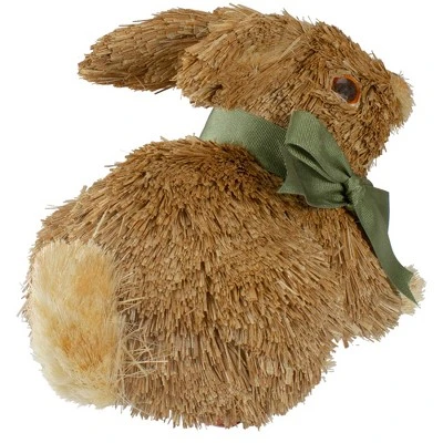 Northlight 8" Brown Sisal Bunny Rabbit Easter Figure 4 Northlight 8" Brown Sisal Bunny Rabbit Easter Figure - Image 4