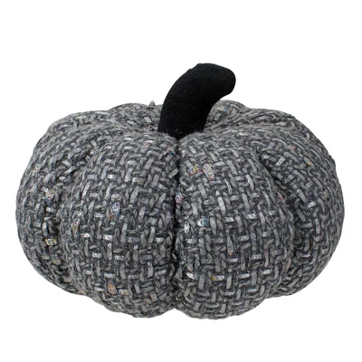 Northlight 7.5" Gray Knitted Fall Harvest Tabletop Pumpkin 1 Northlight 7.5" Gray Knitted Fall Harvest Tabletop Pumpkin