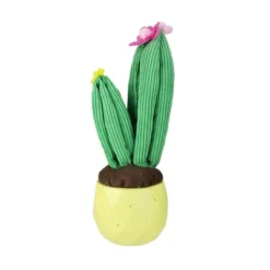 Northlight 10.5" Plush Dual Cactus Artificial Potted Plant Table Top Decoration - Green/Yellow