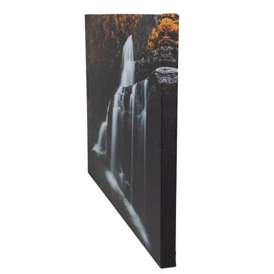 Northlight 23.5" Natures Woods Autumn Waterfall Scene Canvas Wall Art 1 Northlight 23.5" Natures Woods Autumn Waterfall Scene Canvas Wall Art