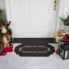Northlight Black And Copper Reindeer "Merry Christmas" Doormat 18" X 30"