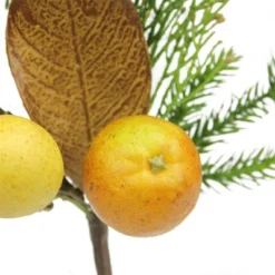 Northlight 19" Autumn Harvest Asheville Fruit Pine And Lemon Artificial Thanksgiving Spray