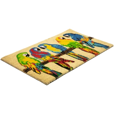 Northlight Toffee And Multicolor Parrots Coir Outdoor Doormat 18" X 30" 4 Northlight Toffee And Multicolor Parrots Coir Outdoor Doormat 18" X 30" - Image 4