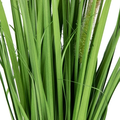 Northlight 24" Artificial Onion Grass Plant In Black Pot 2 Northlight 24" Artificial Onion Grass Plant In Black Pot - Image 2