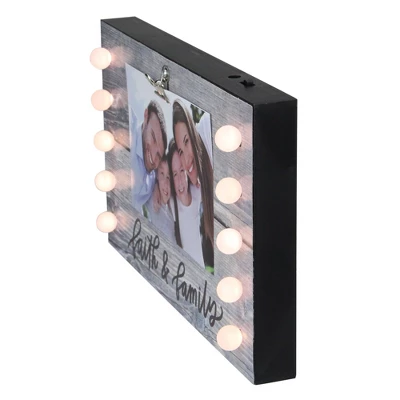 Northlight LED Lighted Faith & Family Picture Frame With Clip - 4" X 6" 3 Northlight LED Lighted Faith & Family Picture Frame With Clip - 4" X 6" - Image 3