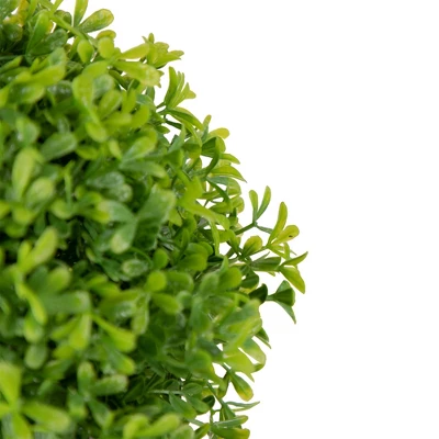 Northlight 36" Green Double Sphere Artificial Boxwood Topiary Potted Plant 4 Northlight 36" Green Double Sphere Artificial Boxwood Topiary Potted Plant - Image 4