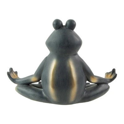 Northlight 12.25" Frog In Lotus Yoga Position Garden Statue 4 Northlight 12.25" Frog In Lotus Yoga Position Garden Statue - Image 4