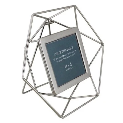 Northlight 9.5" Contemporary Hexagonal 4" X 4" Photo Picture Frame - Silver 3 Northlight 9.5" Contemporary Hexagonal 4" X 4" Photo Picture Frame - Silver - Image 3