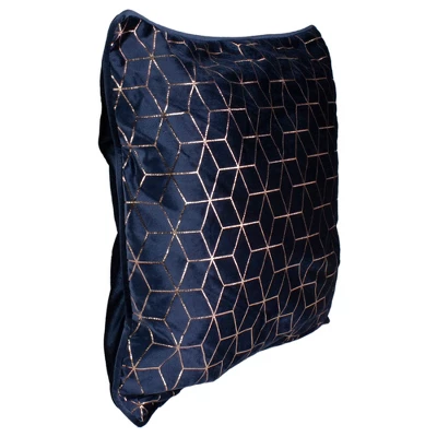 Northlight 19" Gray And Silver Velvet Throw Pillow With Geometric Design 2 Northlight 19" Gray And Silver Velvet Throw Pillow With Geometric Design - Image 2