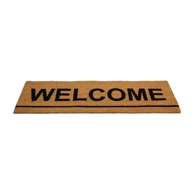 Northlight Natural Coir Outdoor Rectangular "Welcome" Doormat 16" X 48" 2 Northlight Natural Coir Outdoor Rectangular "Welcome" Doormat 16" X 48" - Image 2