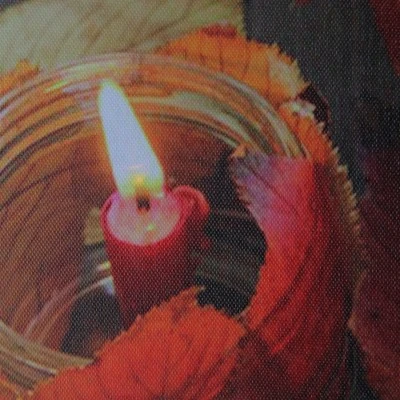 Northlight LED Lighted Autumn Leaves And Flickering Candles Canvas Wall Art 23.5" X 15.75" 2 Northlight LED Lighted Autumn Leaves And Flickering Candles Canvas Wall Art 23.5" X 15.75" - Image 2