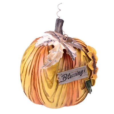 Northlight 6.5" Brown And Yellow Sunflower "Blessings" Thanksgiving Tabletop Pumpkin Decor 1 Northlight 6.5" Brown And Yellow Sunflower "Blessings" Thanksgiving Tabletop Pumpkin Decor