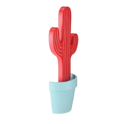 Northlight 13.5" Red And Blue Embellished Wood Cactus Wall Decoration 1 Northlight 13.5" Red And Blue Embellished Wood Cactus Wall Decoration