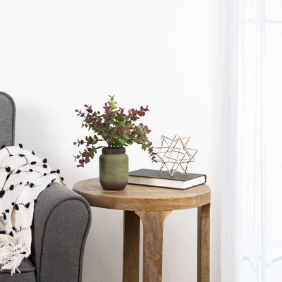 Northlight Real Touch™ Two-Toned Spring Eucalyptus Leaves Artificial Plant In Ceramic Pot 10" 1 Northlight Real Touch™ Two-Toned Spring Eucalyptus Leaves Artificial Plant In Ceramic Pot 10"