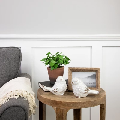 Northlight Real Touch™ Artificial Peperomia Watermelon Begonia Plant In Terracotta Style Pot - 7" 1 Northlight Real Touch™ Artificial Peperomia Watermelon Begonia Plant In Terracotta Style Pot - 7"