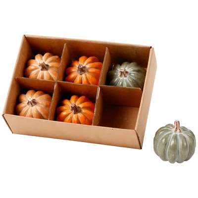 Northlight Set Of 6 Boxed Orange And Green Pumpkin Thanksgiving Decorations 7 Northlight Set Of 6 Boxed Orange And Green Pumpkin Thanksgiving Decorations - Image 7
