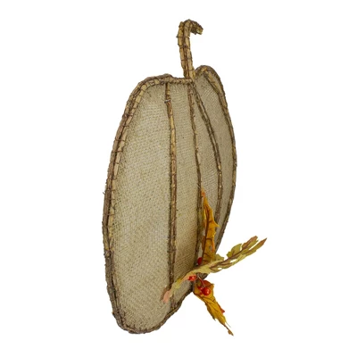 Northlight 19" Beige Burlap And Vine Pumpkin Fall Harvest Wall Hanging 2 Northlight 19" Beige Burlap And Vine Pumpkin Fall Harvest Wall Hanging - Image 2