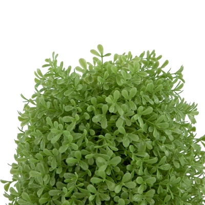 Northlight 15" Artificial Boxwood Cone Topiary Tree With Round Pot, Unlit 2 Northlight 15" Artificial Boxwood Cone Topiary Tree With Round Pot, Unlit - Image 2
