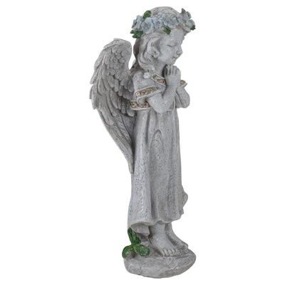 Northlight 10" Angel Standing In Prayer Outdoor Garden Statue 4 Northlight 10" Angel Standing In Prayer Outdoor Garden Statue - Image 4