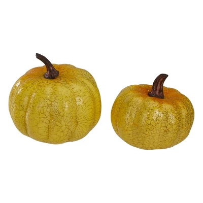 Northlight Set Of 5 Artificial Fall Harvest Pumpkins Decorations 4" 2 Northlight Set Of 5 Artificial Fall Harvest Pumpkins Decorations 4" - Image 2