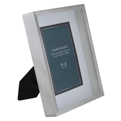 Northlight 8" Contemporary Rectangular 4" X 6" Photo Picture Frame - Silver And Clear 2 Northlight 8" Contemporary Rectangular 4" X 6" Photo Picture Frame - Silver And Clear - Image 2