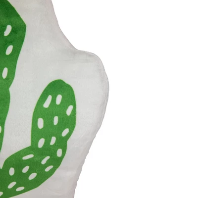 Northlight 18.5" Cactus Shaped Plush Fleece Indoor Throw Pillow - Green/White 2 Northlight 18.5" Cactus Shaped Plush Fleece Indoor Throw Pillow - Green/White - Image 2
