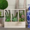 Northlight 11" Artificial Mixed Succulent Arrangement In A Wooden Planter Box