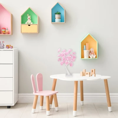 Northlight 17" LED Lighted Pink Rose Flower Tabletop Tree 2 Northlight 17" LED Lighted Pink Rose Flower Tabletop Tree - Image 2