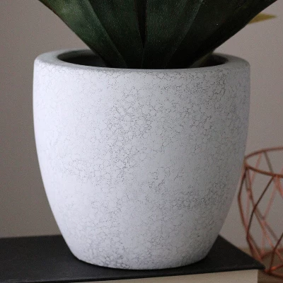 Northlight 13" Agave Artificial Potted Plant - Green 2 Northlight 13" Agave Artificial Potted Plant - Green - Image 2