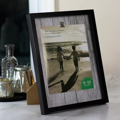 Northlight 14.5" Classical Rectangular 8" X 10" Photo Picture Frame With Clip - Black And White 1 Northlight 14.5" Classical Rectangular 8" X 10" Photo Picture Frame With Clip - Black And White
