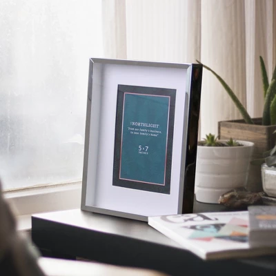Northlight 10" Modern Look Rectangular 5" X 7" Photo Picture Frame - Silver And Clear 1 Northlight 10" Modern Look Rectangular 5" X 7" Photo Picture Frame - Silver And Clear