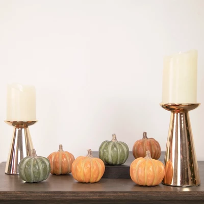 Northlight Set Of 6 Boxed Orange And Green Pumpkin Thanksgiving Decorations 1 Northlight Set Of 6 Boxed Orange And Green Pumpkin Thanksgiving Decorations