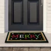 Northlight Black Coir "Merry" Christmas Doormat 18" X 30"