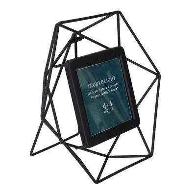 Northlight 8" Contemporary Hexagonal 4" X 4" Photo Picture Frame - Black 3 Northlight 8" Contemporary Hexagonal 4" X 4" Photo Picture Frame - Black - Image 3