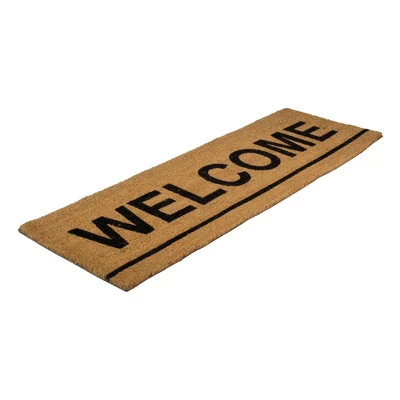 Northlight Natural Coir Outdoor Rectangular "Welcome" Doormat 16" X 48" 3 Northlight Natural Coir Outdoor Rectangular "Welcome" Doormat 16" X 48" - Image 3