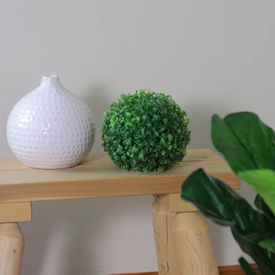 Northlight 9" Two Tone Green Artificial Boxwood Topiary Garden Sphere 1 Northlight 9" Two Tone Green Artificial Boxwood Topiary Garden Sphere