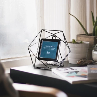Northlight 9.5" Contemporary Hexagonal 4" X 4" Photo Picture Frame - Silver 1 Northlight 9.5" Contemporary Hexagonal 4" X 4" Photo Picture Frame - Silver